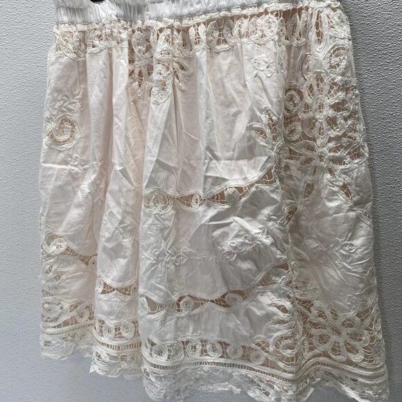 Maeve by Anthropologie Women’s Lace Inset Romantic Skirt – White – Size L - Picture 4 of 12